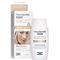 FotoUltra 100 ISDIN Active Unify Color SPF 50+ - Protector solar facial- Aclara y unifica el tono de piel- 50 ml